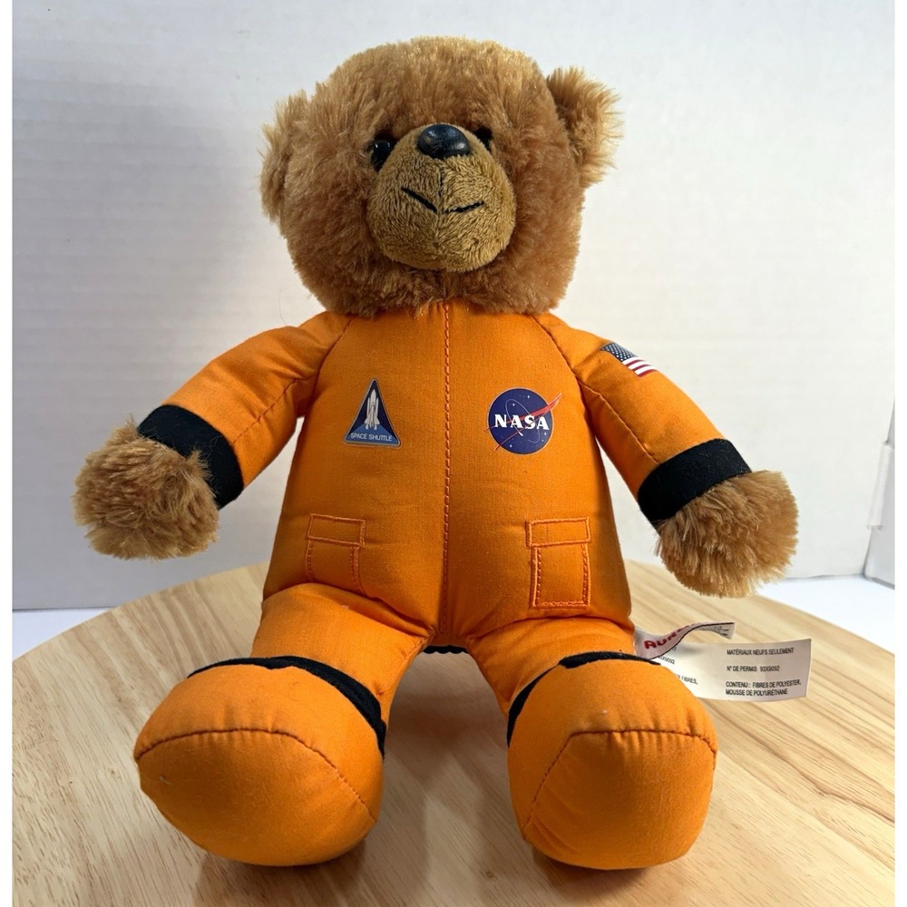 Aurora NASA Space Shuttle Kennedy Space Center Astronaut Teddy Bear Orange Suit